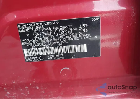 2006 Toyota Rav4 z USA, uszkodzony, nr VIN JTMZD33V665016705